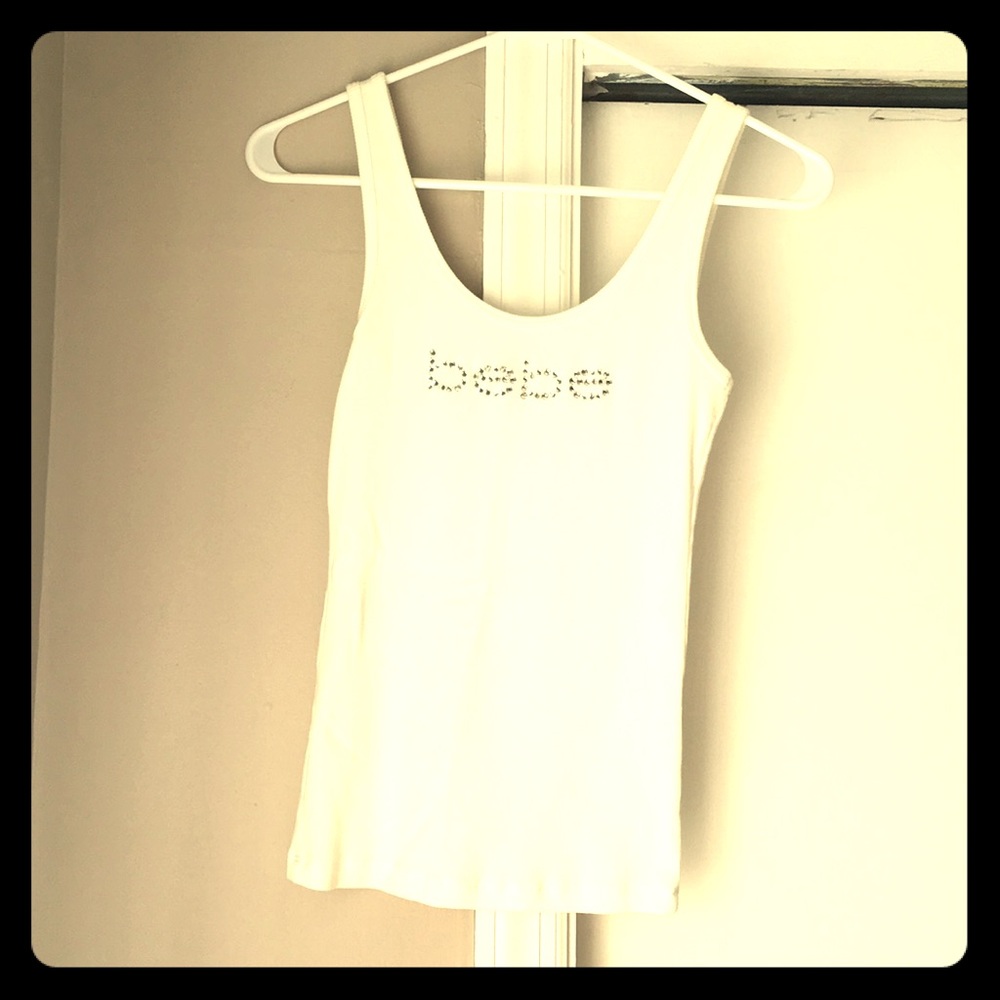 💲⬇️‼️Bebe Rhinestone Logo Tank Top Size M